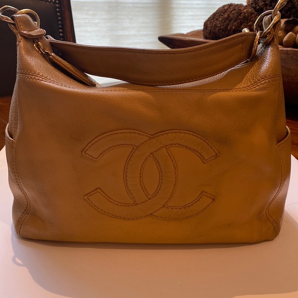 CHANEL, Bags, Chanel Vintage Caviar Timeless Hobo Handbag Tancaramel